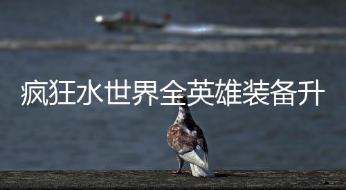 英雄搭配装备攻略水世升星词条疯狂界全技能
