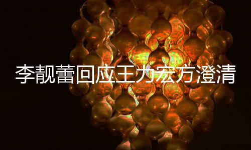 应王议内婚协容李靓蕾回力宏李靓蕾曝光离方澄清